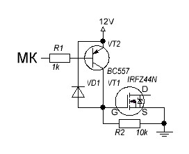 Схема включения irfz44