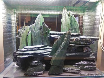 Создающийся аквариум "Скалы Алтая" 200л в стене (Горрана)