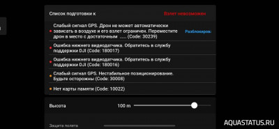 Квадрикоптер DJI Mini 2 ошибка нижнего видеодатчика (180016)