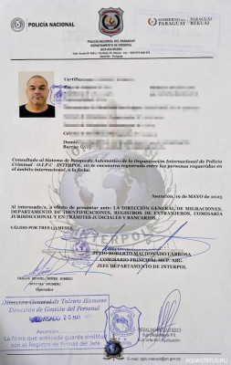 Справка из Интерпола Certificado de antecedentes для ПМЖ Парагвая