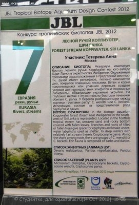 Финал конкурса тропических биотопов (Зоосфера 2012)